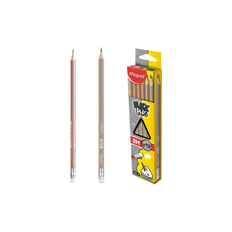 Ołówek Drewniany Maped Black'peps Z Gumką
