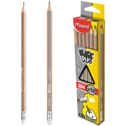 Ołówek Drewniany Maped Black'peps Z Gumką