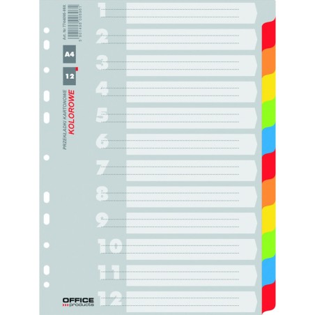 Przekładki Kartonowe Office Products A4 Numerowane