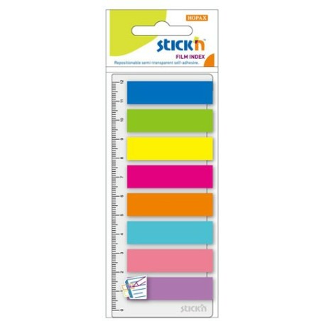 Zakładki Indeksujące Stick'n Foliowe 45 X 12 Mm Mix Kolorów Neonowych