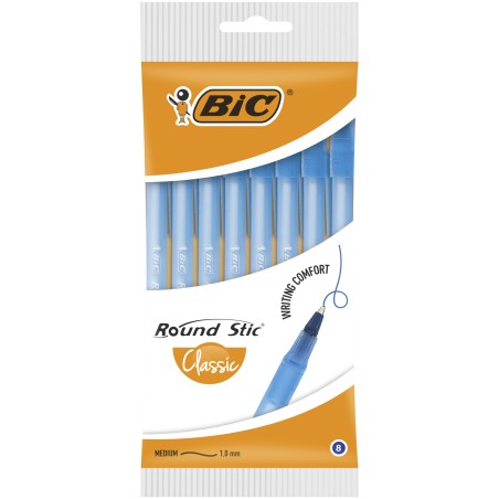 Długopis Bic Round Stic Classic Niebieski, Blister 8Szt, 928497