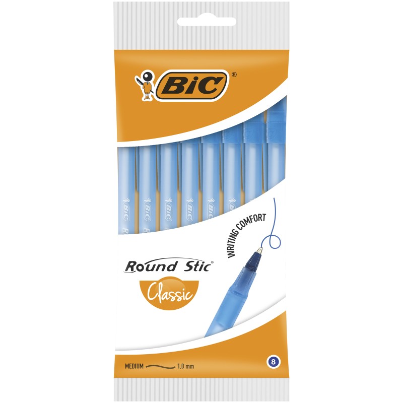 Długopis Bic Round Stic Classic Niebieski, Blister 8Szt, 928497